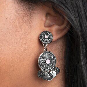 Paparazzi Jewelry Accessories A DREAMCATCHER Come True - Pink Earrings - Vintage
